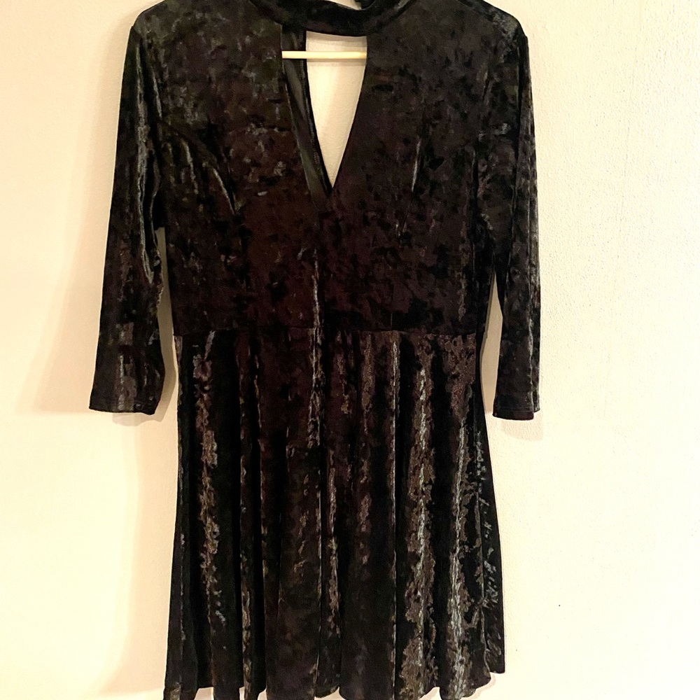 Black Velvet Cocktail Dress
